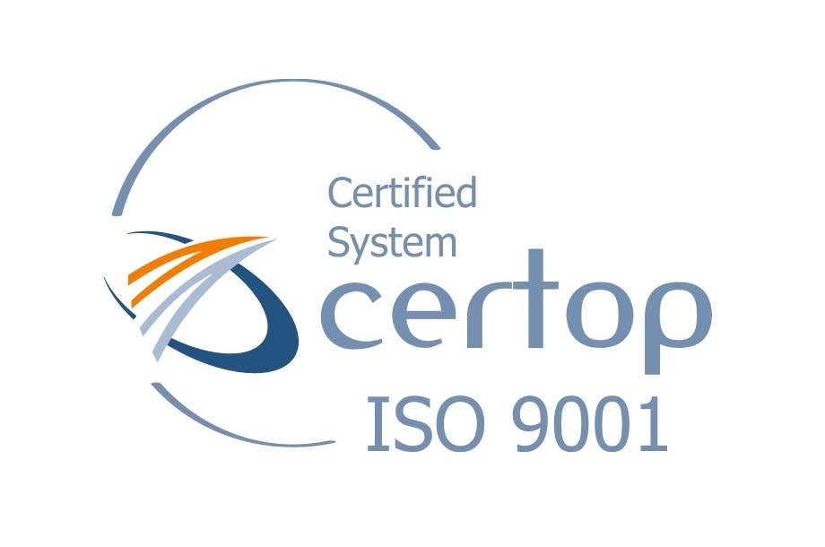 Certop_9001-COeng CERTOP ISO 9001 Certified System embléma, angol