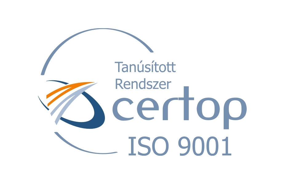 Certop_9001-COhun CERTOP ISO 9001 tanúsított rendszer embléma, magyar